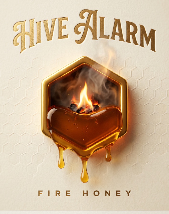 Hive Alarm Fire Honey, Local Honey