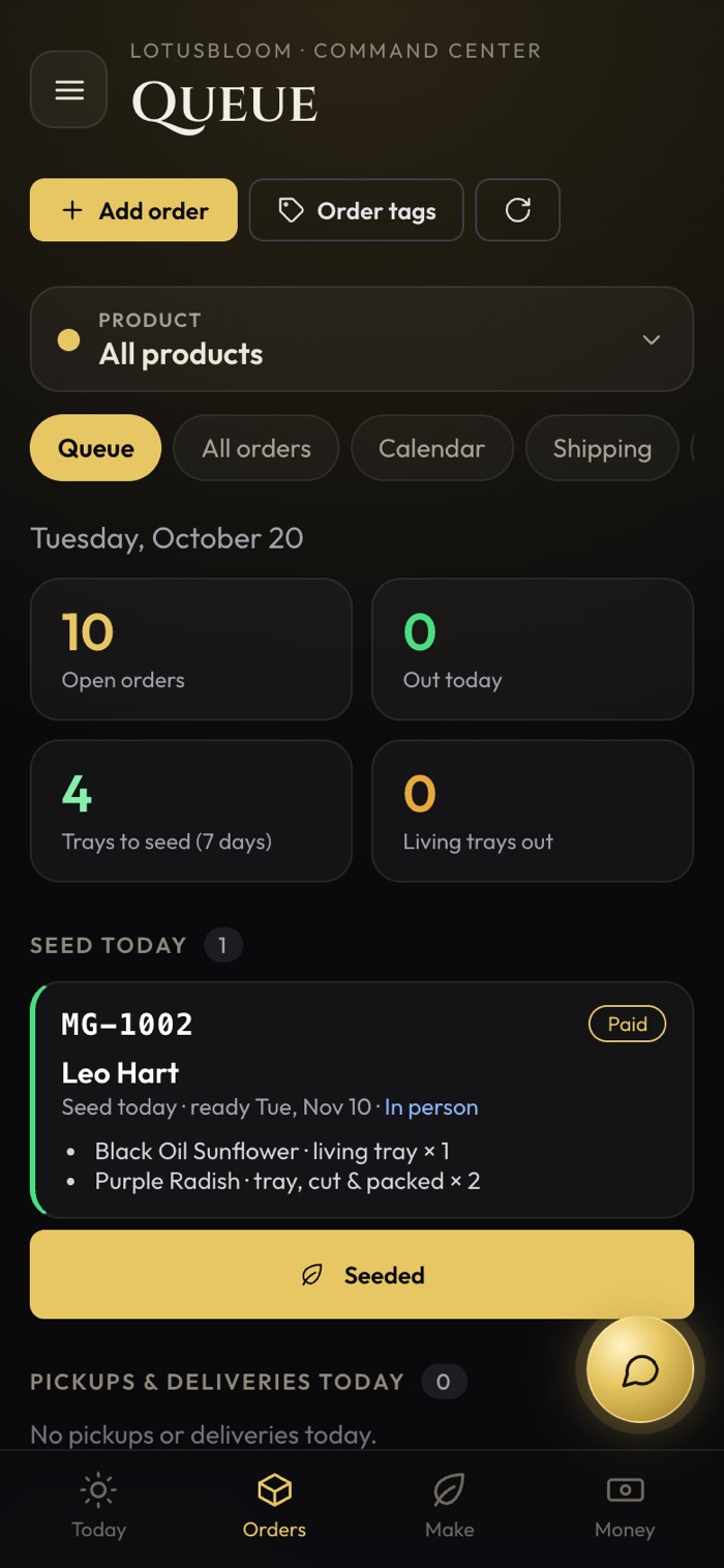 Queue, phone size