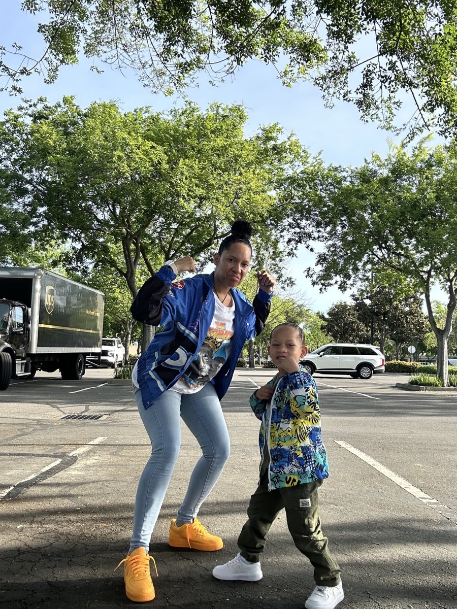 Mom and son: the original photo